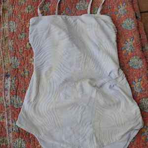 White bay watch vintage suit